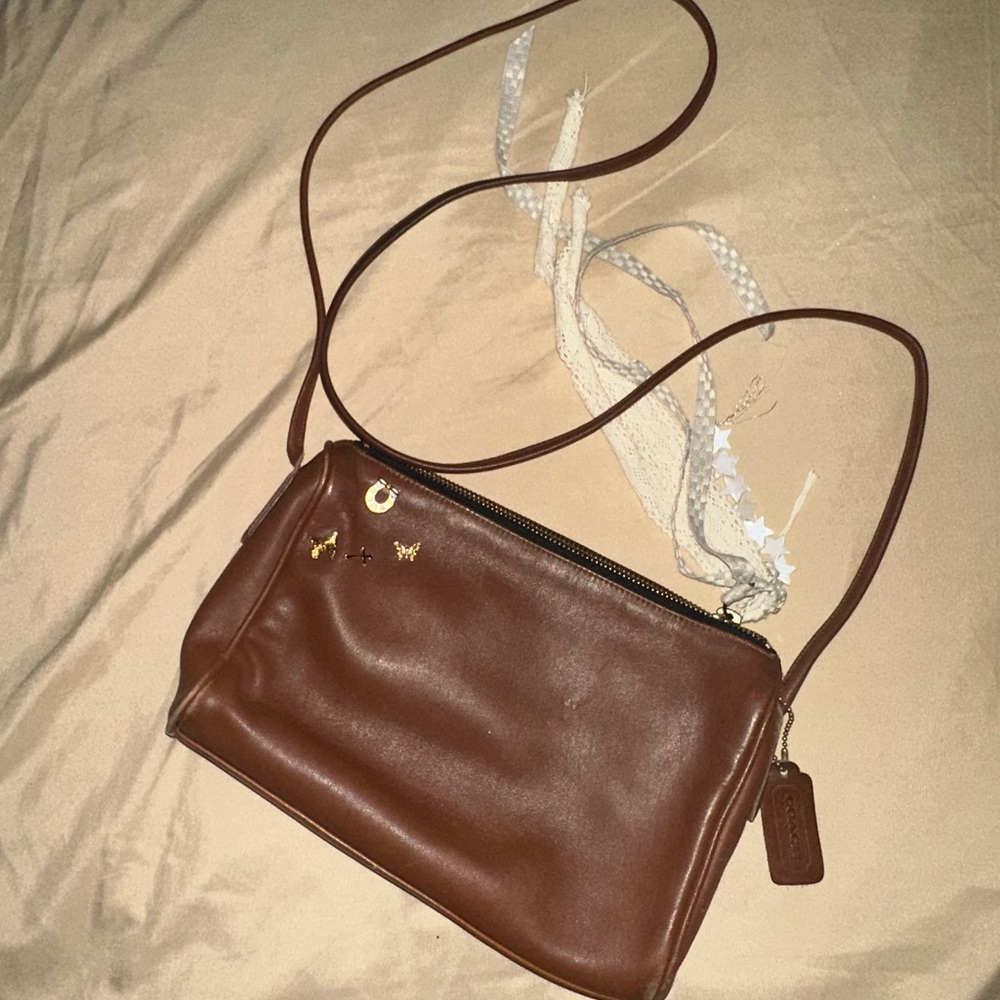 Coach Brown Leather Crossbody Bag